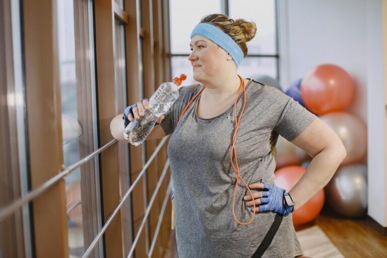 holding a water bottle