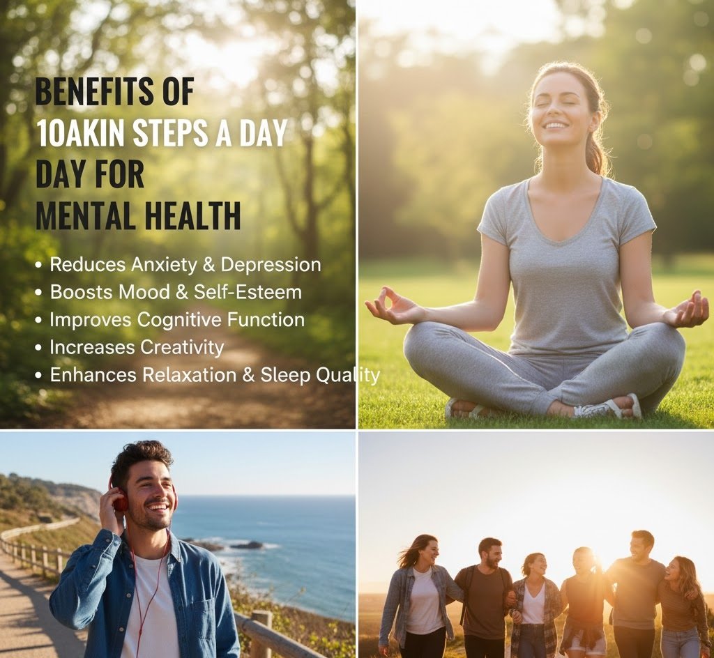 Benefits of Walking 10000 Steps a Day for Mental Health​
